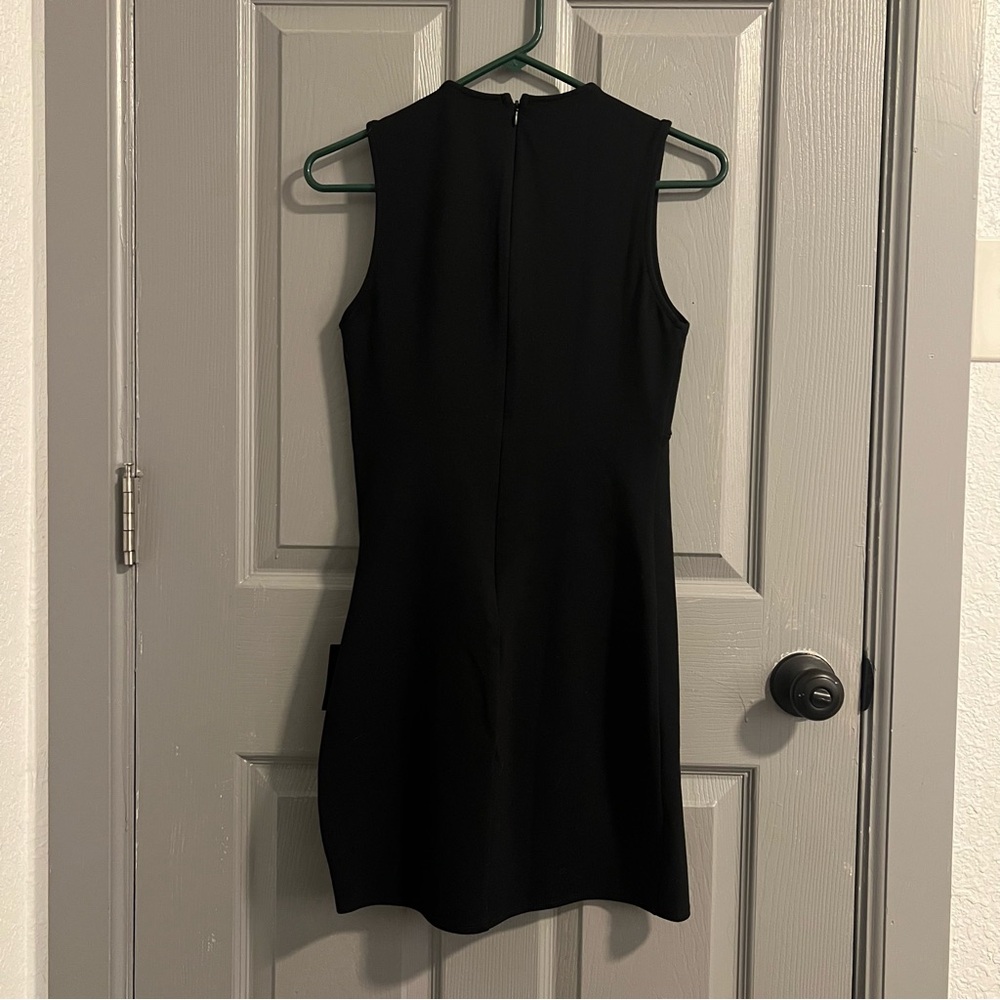 Lulu's Elegant Black Sleeveless Tulip Mini Dress - Picture 5 of 7